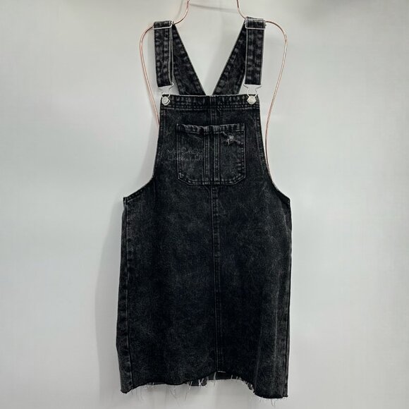 Wild Fable Black Distressed Raw Hem Overall Dress Size Small - Picture 1 of 4